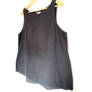 Eileen Fisher Black 100% Organic Cotton Tank